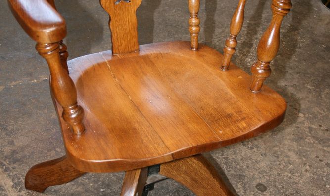 Oak Office Chair 1