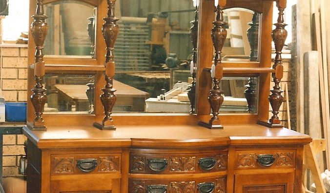 superb carved edwardian Sideboard 7
