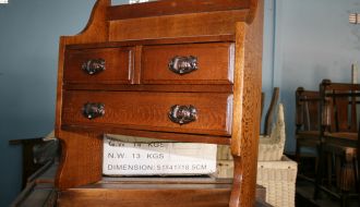 Silky Oak wall cabinet 5